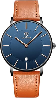 Watch with Leather Strap