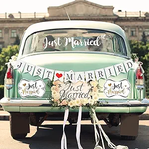 Retro Wedding Car